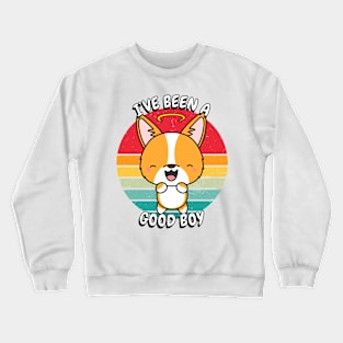 Cute corgi dog is a good boy Crewneck Sweatshirt